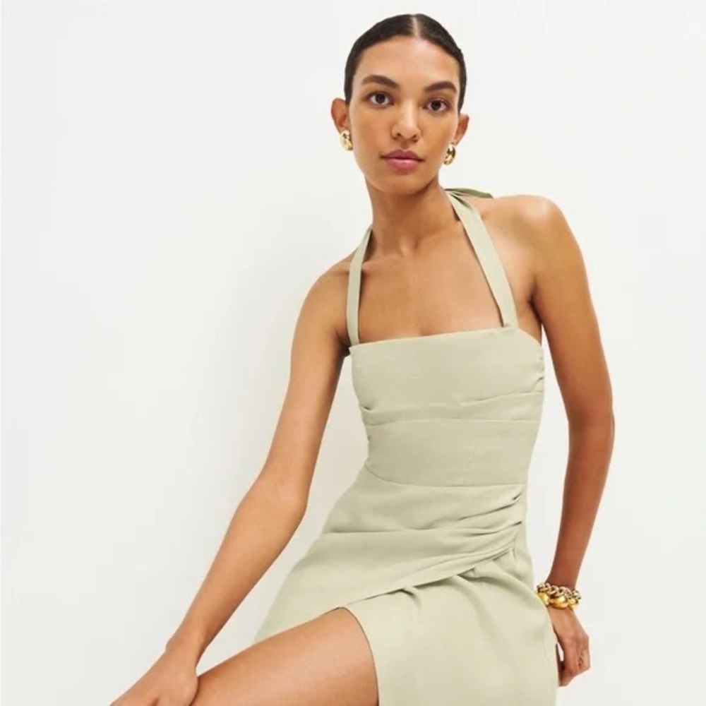 Reformation solana linen midi dress size 4 💕